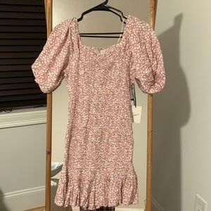 Brand New mini pink & white dress!